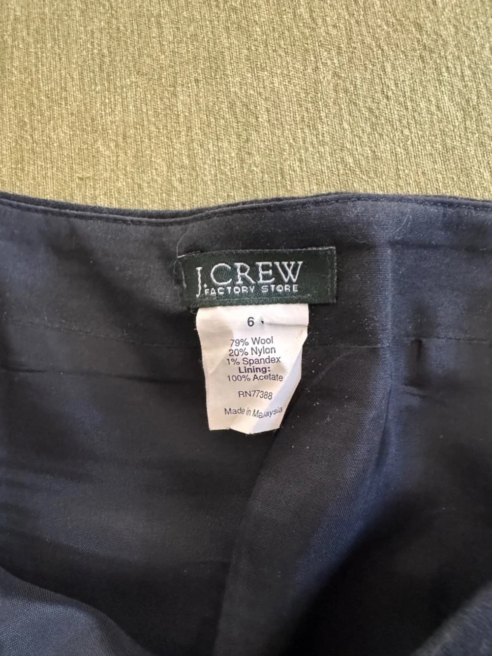 JCrew Factory Basic Wool Blend Skirt